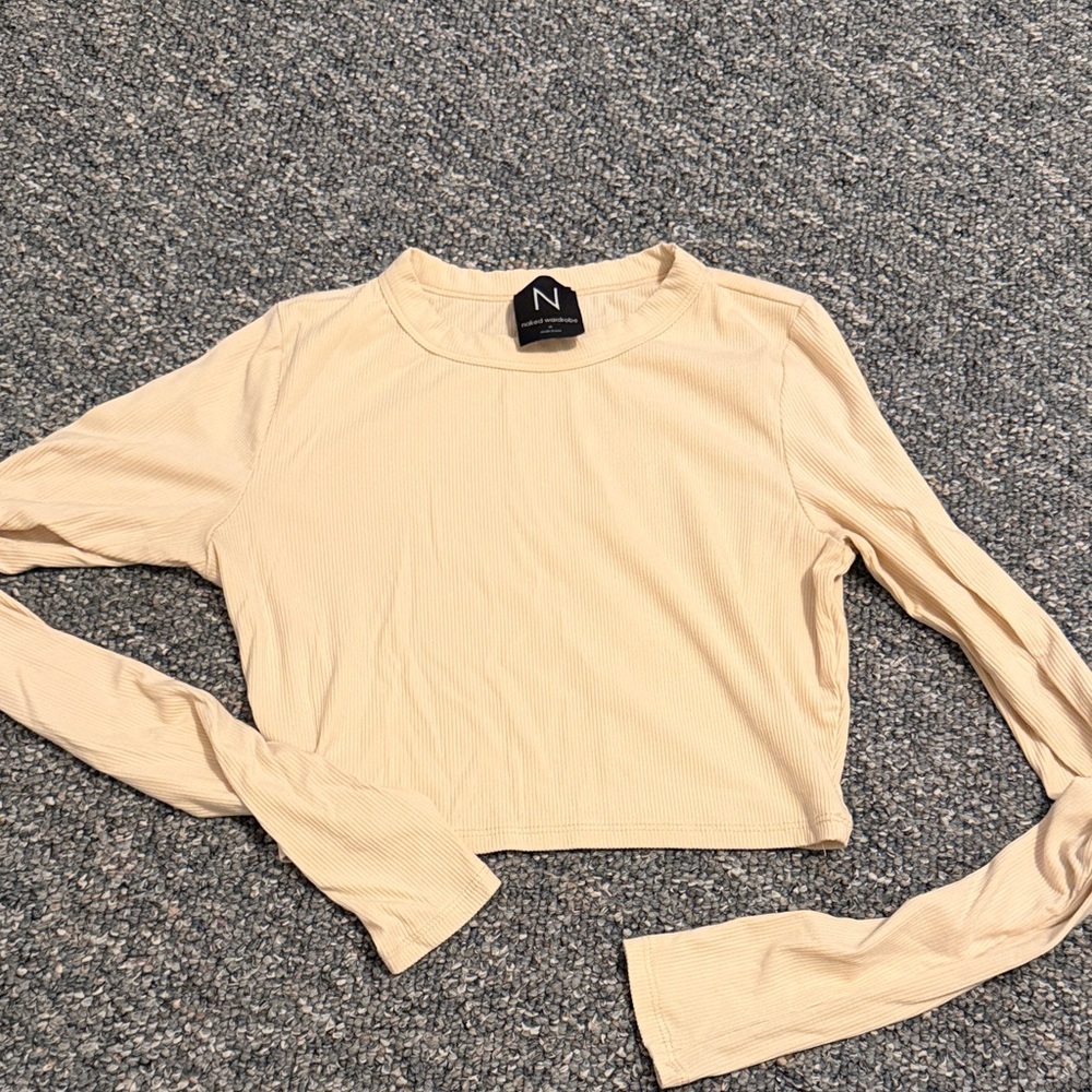 Naked Wardrobe Long Sleeve Crop Top